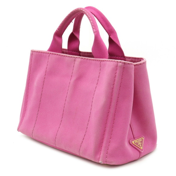 Prada Bag Tote Canvas Canapa Mini Pink - Picture 1 of 8